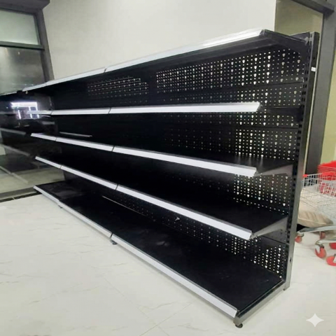 Kệ Đen Siêu Thị Tôn Đục Lỗ MÀU ĐEN